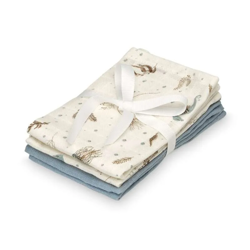 Cam Cam Copenhagen Washcloths - 4-pack - GOTS - Mix - Sea Garden
