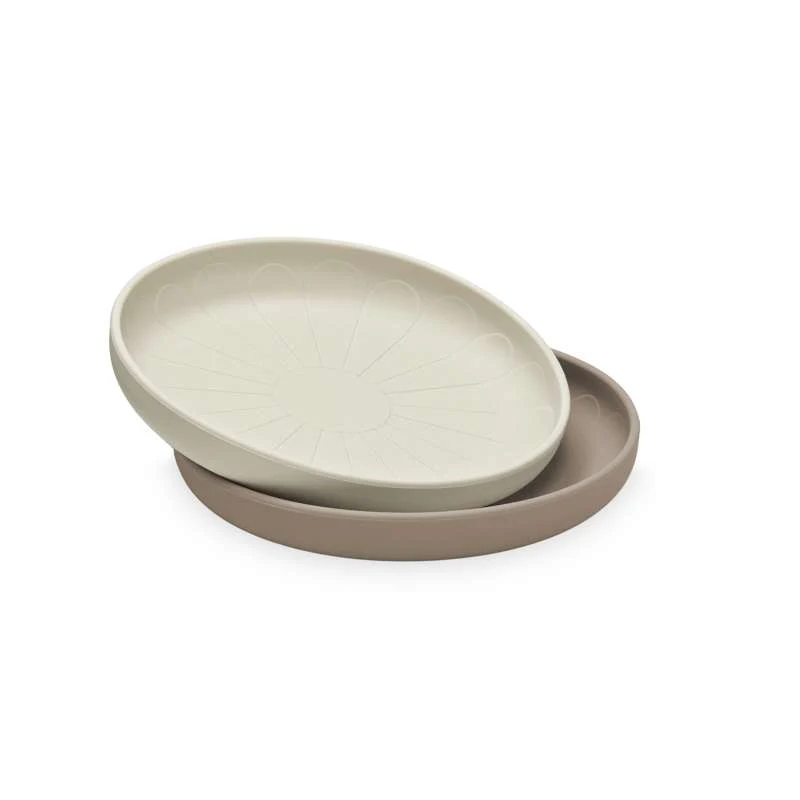 Cam Cam Copenhagen Plates - Flower - 2-pack - Earth Mix