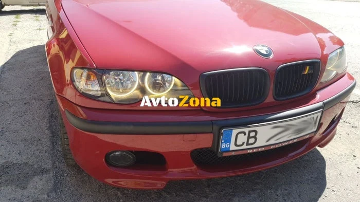 Ангелски Очи Диодни за BMW E46 седан, комби (1998-2005) / купе (1998-2003) с 66 диода - Жълт цвят