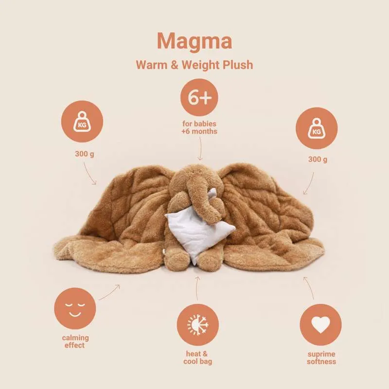 Membantu Tyngde Plysbamse m. Hørfrøpose - Magma01 - Grå