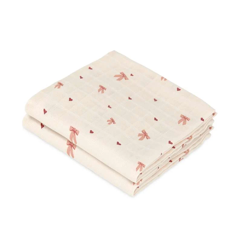 Cam Cam Copenhagen Muslin cloth - 2-pack - GOTS - Bows