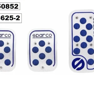Педали спортни Sparco -ХРОМ със синьо 3бр. /к-т