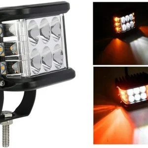 LED БАР ХАЛОГЕН 45W - Аварийна Лампа Бяла + Оранжева Светлина