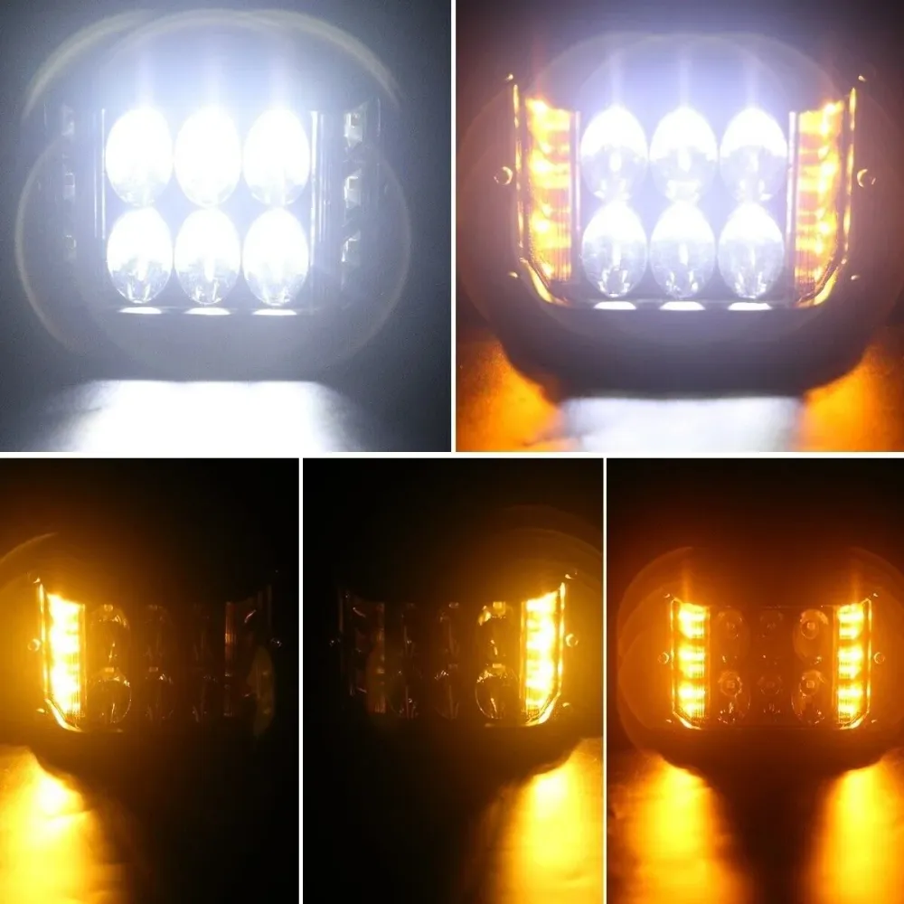 LED БАР ХАЛОГЕН 45W - Аварийна Лампа Бяла + Оранжева Светлина