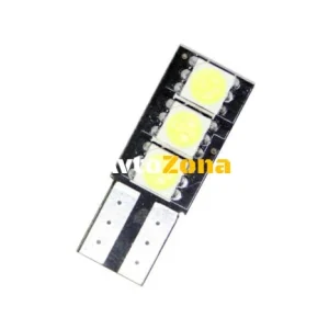 Лед крушки тип T10 с 3 SMD диода от една страна - Canbus