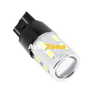 Диодна крушка тип T20 CANBUS с 16 SMD диода и лупа 5630 двойна светлина бяла