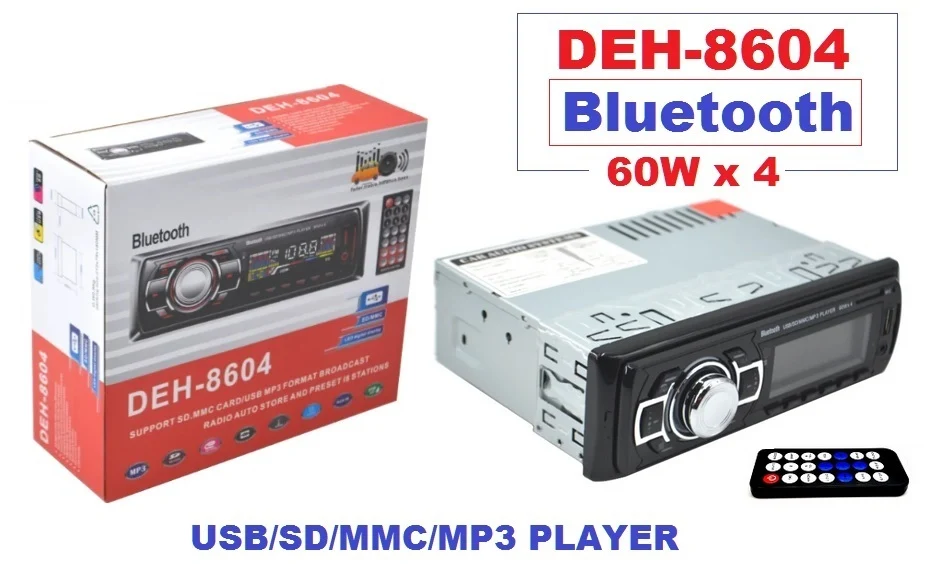 Радио с MP3 плейър с блутут + USB (DEH-8604)