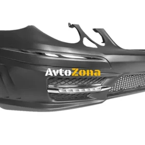 Предна броня за Mercedes W211 E-Class (2006-2009) - AMG Design с LED светлини