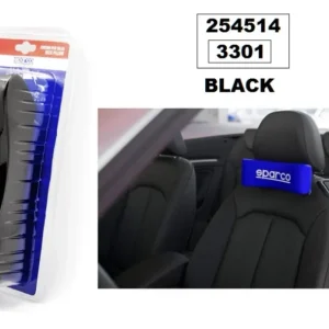 Възглавничка за кола Мемори пяна С ЕСТЕСТВЕНА КОЖА SPARCO- ЧЕРНА - 1 бр.