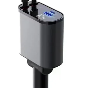 USB за зареждане с Type C, Волтметър и телескопичен кабел 12-24V