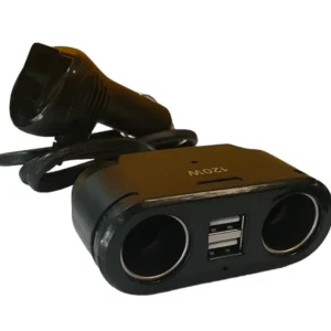 Разклонител за запалка с Волтметър - 2 гнезда за щекер + 2 USB - 1675