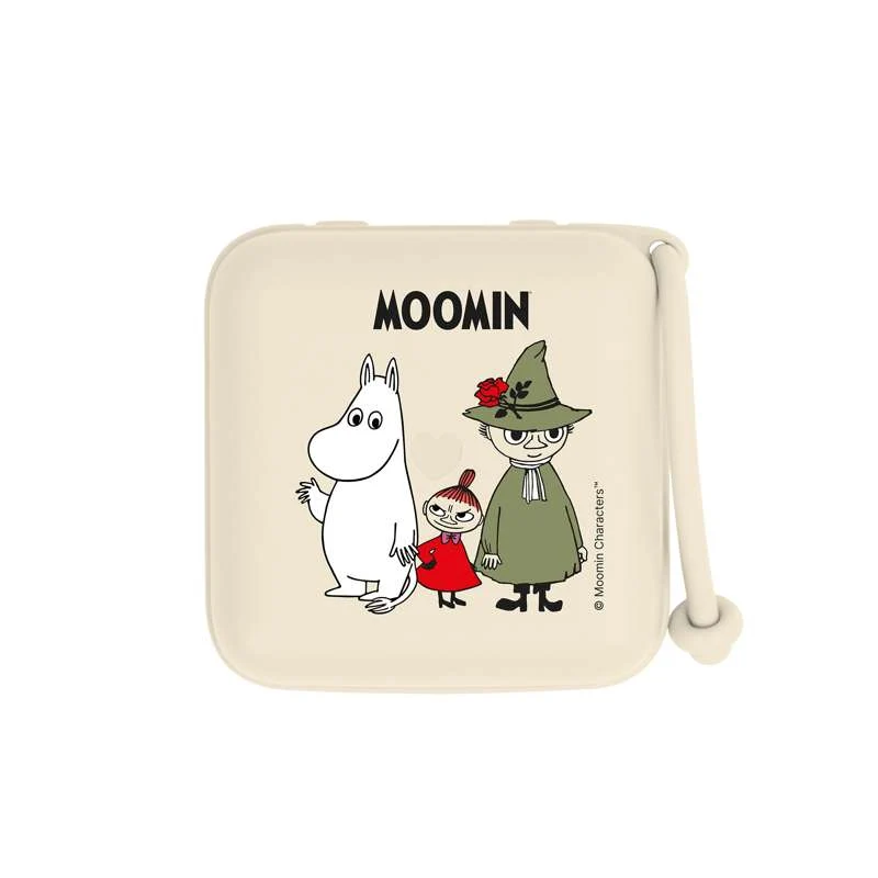BIBS Accessories Pacifier Box - Sutteboks m. Plads til 3 Sutter - Moomins - Ivory