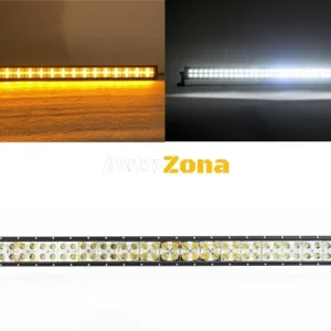 100 См Led Bar Лед Диоден Бар Прожектор Бяла и Оранжева, Жълта Светлина, Блиц, Флаш, CROSS DRL 240W 12V 24V
