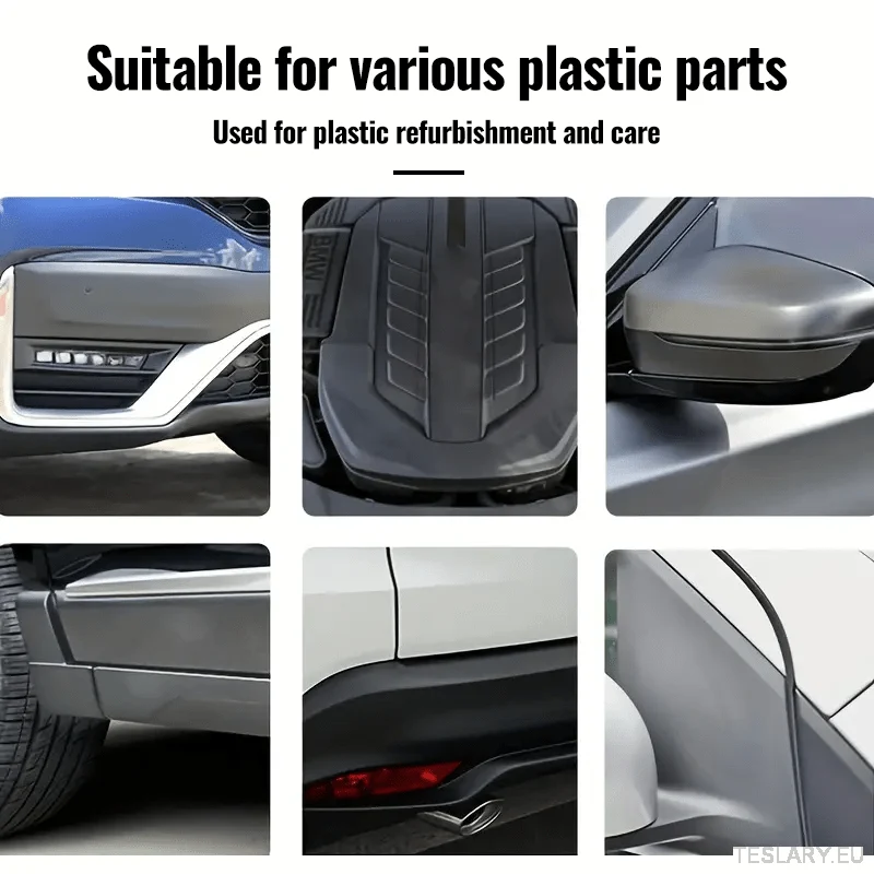100ml Car Plastic Restorer & Shine Wax - дълготрайно хидрофобно покритие за интериор и екстериор, озарява черни повърхности