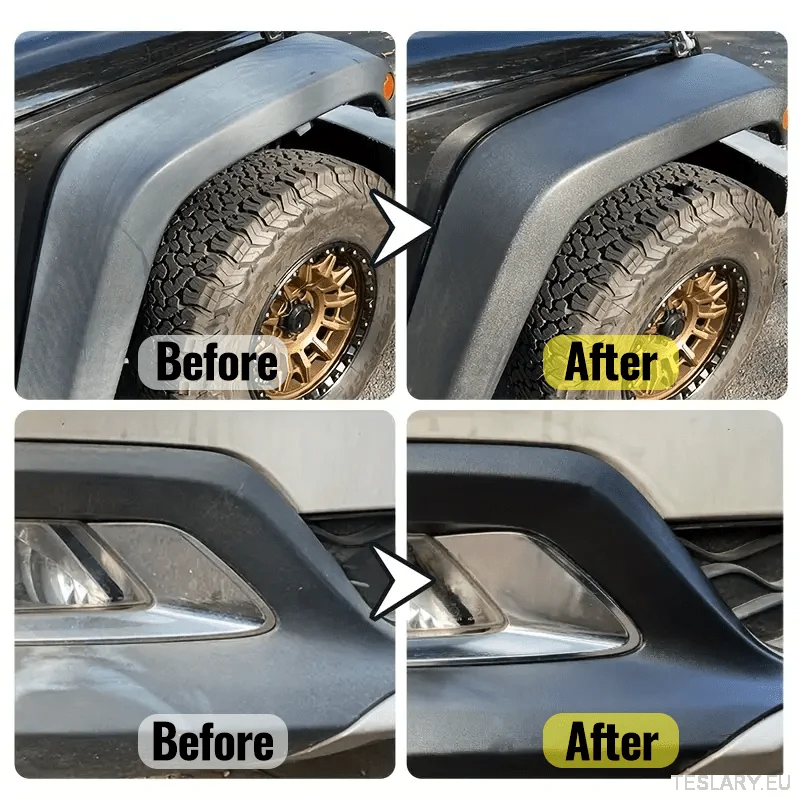 100ml Car Plastic Restorer & Shine Wax - дълготрайно хидрофобно покритие за интериор и екстериор, озарява черни повърхности