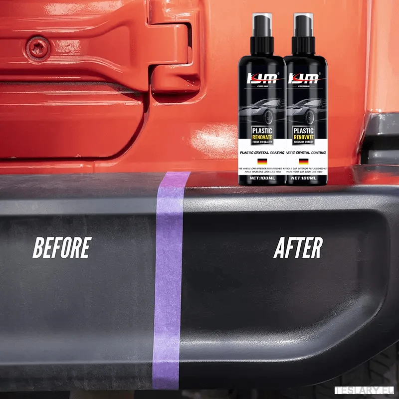 100ml Car Plastic Restorer & Shine Wax - дълготрайно хидрофобно покритие за интериор и екстериор, озарява черни повърхности