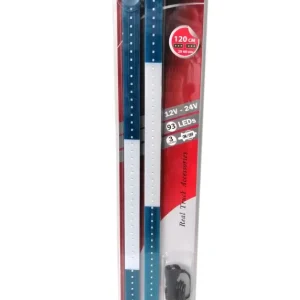 Светещ лед бар 120 cm (2 х 60 cm) 93 LED 12V - 24V синьо-бяло GR Greece флаг знаме Гърция