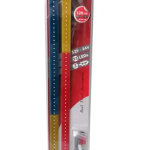 Светещ лед бар 120 cm (2 х 60 cm) 93 LED 12V - 24V синьо-жълто-червено RO Romania флаг знаме Румъния