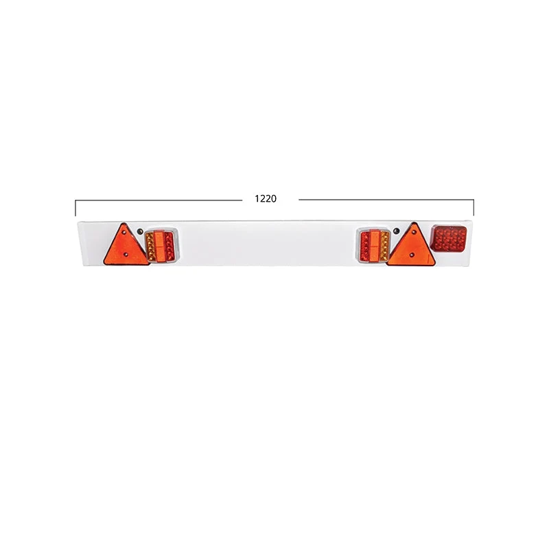 Греда за ремарке 1220 мм, 2x LED лампа, 1x LED лампа за мъгла, 2x светлоотразителен триъгълник, 6 м кабел и 7-пинов контак...
