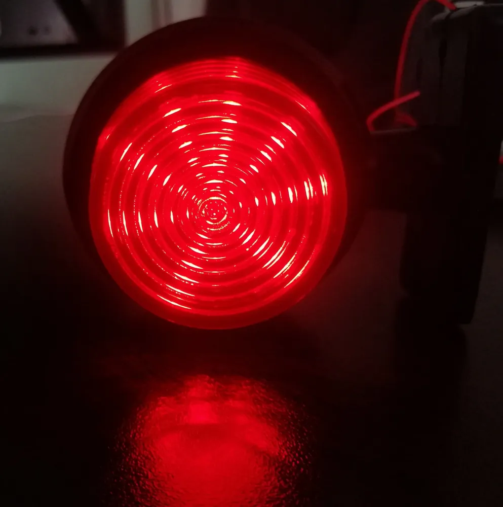 Комплект от 2 броя 12-24V ЛЕД LED Диодни Странични Маркери Рогчета Светлини Опушено Стъкло За Камион Ремарке Каравана Кемп...