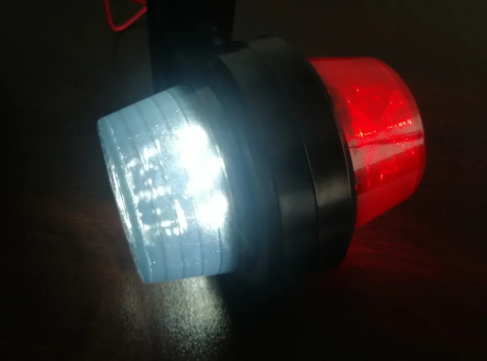 Комплект от 2 броя 12-24V ЛЕД LED Диодни Странични Маркери Рогчета Светлини Опушено Стъкло За Камион Ремарке Каравана Кемп...
