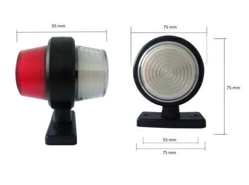 Комплект от 2 броя 12-24V ЛЕД LED Диодни Странични Маркери Рогчета Светлини неон ефект За Камион Ремарке Каравана Кемпер А...