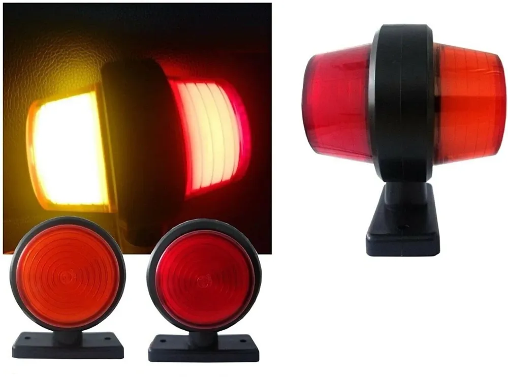 Комплект от 2 броя 12-24V ЛЕД LED Диодни Странични Маркери Рогчета Светлини неон ефект За Камион Ремарке Каравана Кемпер А...