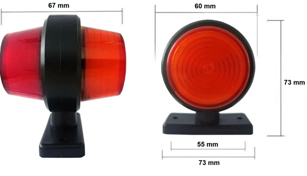 Комплект от 2 броя 12-24V ЛЕД LED Диодни Странични Маркери Рогчета Светлини неон ефект За Камион Ремарке Каравана Кемпер А...