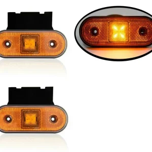 1 брой 12-24V LED Диоден Маркер Токос Габарит Светлина За Камион Ремарке Платформа Оранжев