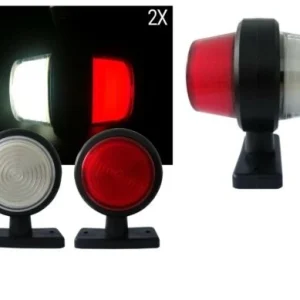 Комплект от 2 броя 12-24V висококачествени ЛЕД LED Диодни Странични Маркери, Рогчета, Светлини За Камион, Ремарке, Караван...
