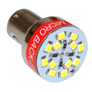 12LED ЛЕД Светодиодна крушка зумер устройство със звукова сигнализация при заден ход 12V бяла P21W BA15S