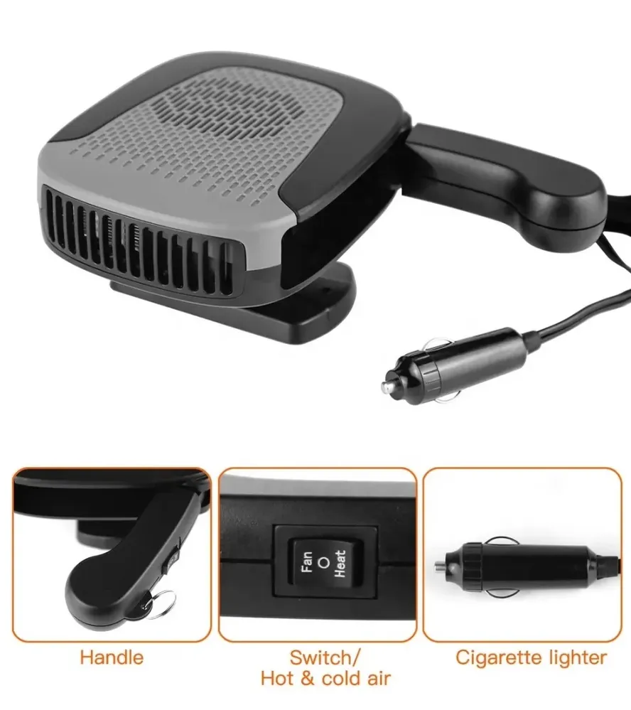 Автомобилна печка с вентилатор 4 сезона 12V 150W – режим отопление / вентилатор, размразяване и обезпотяване