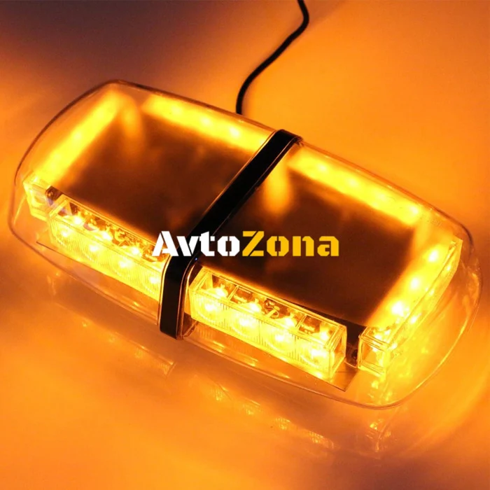 12V 24V лед аварийна сигнална блиц лампа маяк с магнит за пътна помощ 24w