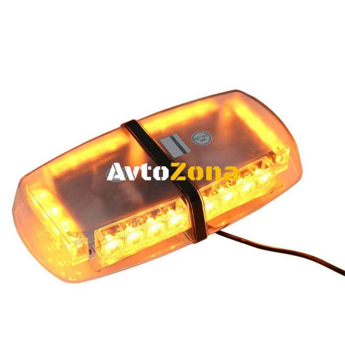 12V 24V лед аварийна сигнална блиц лампа маяк с магнит за пътна помощ 24w