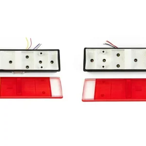 Комплект Стопове С Кабел, 12V -24V, 46cm x 13cm, Подходящи за Бус Камион Тир Ремарке Караван