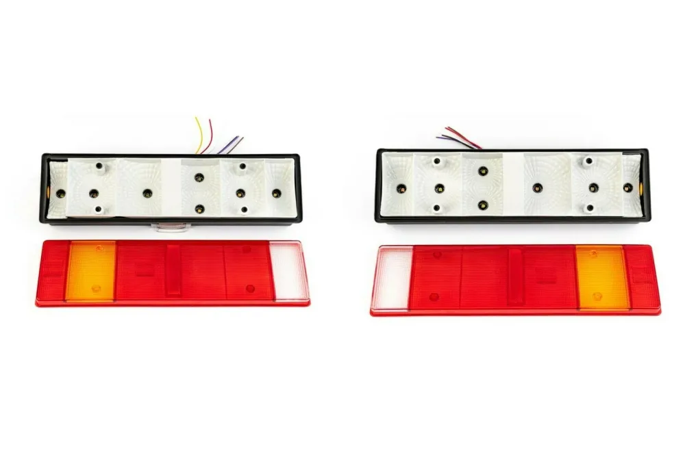 Комплект Стопове С Кабел, 12V -24V, 46cm x 13cm, Подходящи за Бус Камион Тир Ремарке Караван