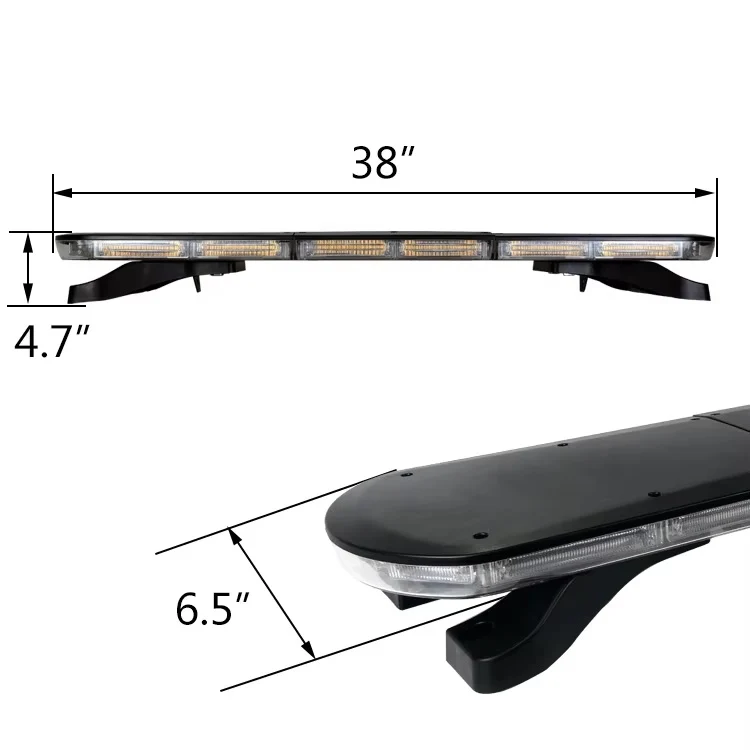 12V 24V Лед Led Диодна Мощна Аварийна Сигнална Лампа Буркан 96 см 126W 16 режина Бяло Стъкло За Пътна Помощ Платформа Снег...