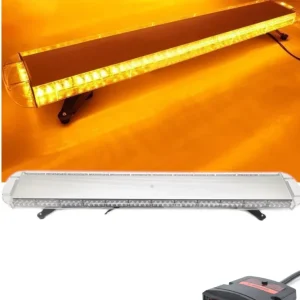 12V 24V Лед Led Диодна Мощна Аварийна Сигнална Лампа Буркан 140 см 10 режина Бяло Стъкло За Пътна Помощ Платформа Снегорин...