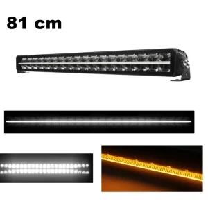 81 cm / 32 Инча 12V - 24V Led Bar Лед Бар Пиано дизайн Диоден Прожектор Супер Мощен Бяла и Оранжева Светлина Габарит Мъгла...