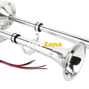 Тромба 12V Двойна За Яхта, Кораб, Лодка, Катамаран, Камион, ТИР, 455 х 190 mm, Супер Мощен и Силен Звук !