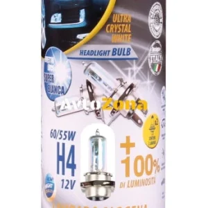 Комплект от 2 броя халогенни крушки крушка H4 Х4 12V 55W + 100% 5000K E4 Goodyear Гудиър