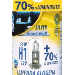1 брой халогенна крушка H1 Х1 12V 55W + 70% 3000K E4 Goodyear Гудиър