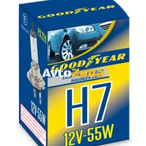 1 брой халогенна крушка H7 Х7 12V 60 / 55W P14,5s 5000K E4 Goodyear Гудиър