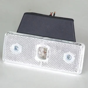 12V Диоден 4 LED ЛЕД Маркер габарит токос светлина за камиони бус ван ремарке каравана - 110 мм х 40 мм - бял