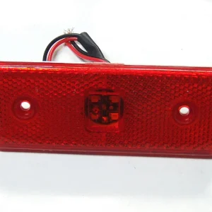 12V Диоден 4 LED ЛЕД Маркер габарит токос светлина за камиони бус ван ремарке каравана - 110 мм х 40 мм - червен