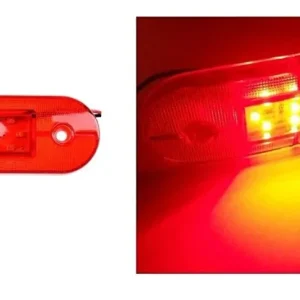 12V ЛЕД LED Червен дииоден маркер габарит токос със 9 светодиода за ремарке бус ван каравана платформа и др.