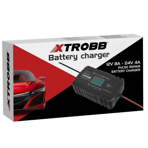 Зарядно за акумулатор 12V/24V с LCD дисплей и защита