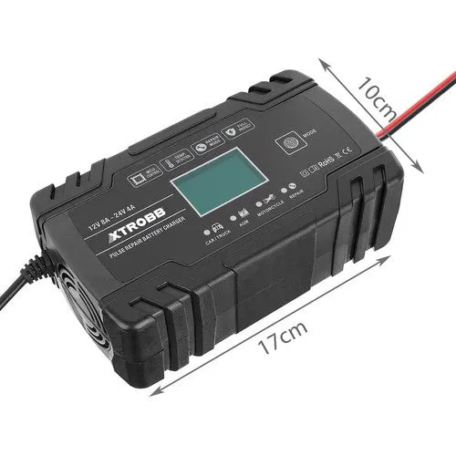 Зарядно за акумулатор 12V/24V с LCD дисплей и защита