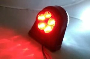Комплект от 2 броя -12-V24V LED ЛЕД Гумени Диодени Странични Маркери Рогчета Светлини За Камион Ремарке Платформа Червено-...