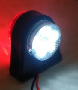 Комплект от 2 броя -12-V24V LED ЛЕД Гумени Диодени Странични Маркери Рогчета Светлини За Камион Ремарке Платформа Червено-...